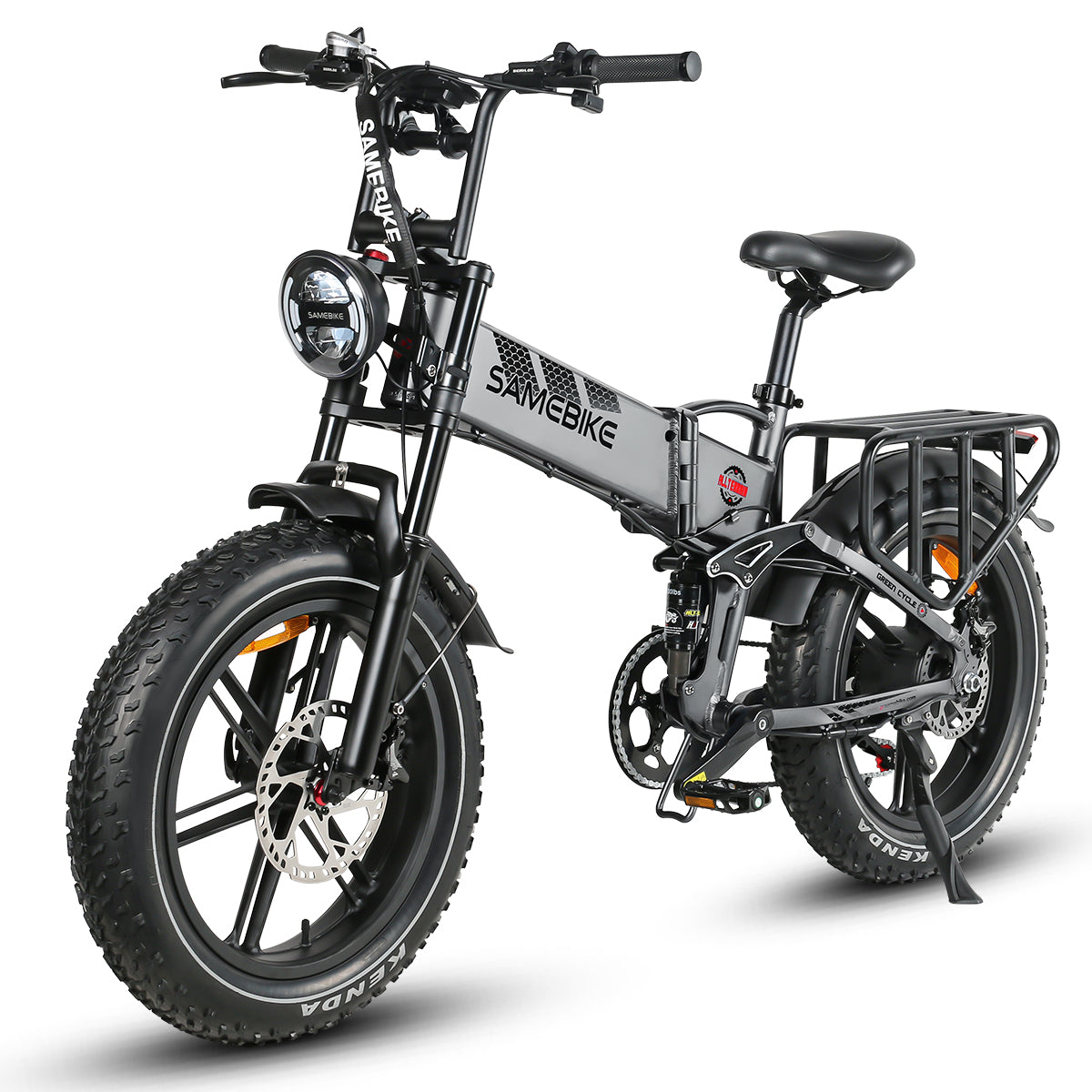 2024 SAMEBIKE 40km/h RS-A02 1200W Powerful 48V 17ah 20 Inch Folding Fat Tire Suspension Fat Tire Bicycle Electric Bike with Ce
