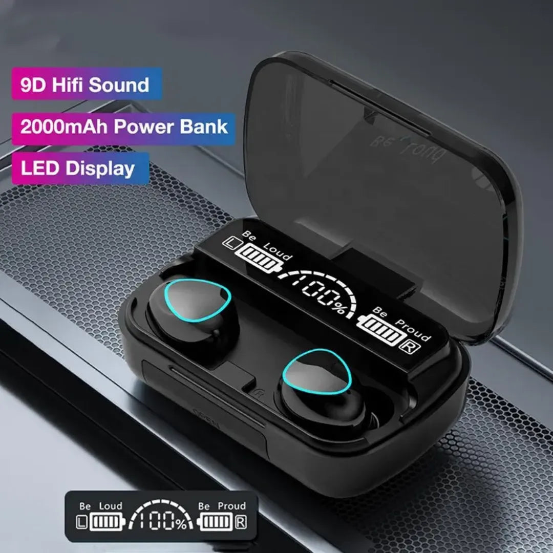 M10 True Wireless Earbuds Airpods M10 Air buds : Bluetooth with Noise-Cancelling, Long Battery Life & Touch Control - Perfect for Sports & Gaming