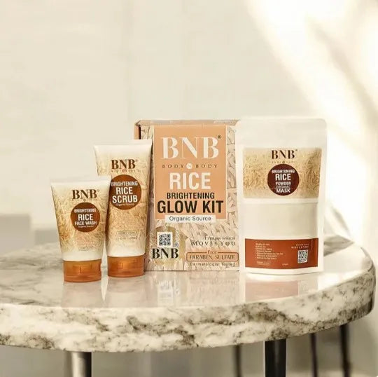 Bnb Whitening Rice Extract Bright & Glow Kit (with Box)