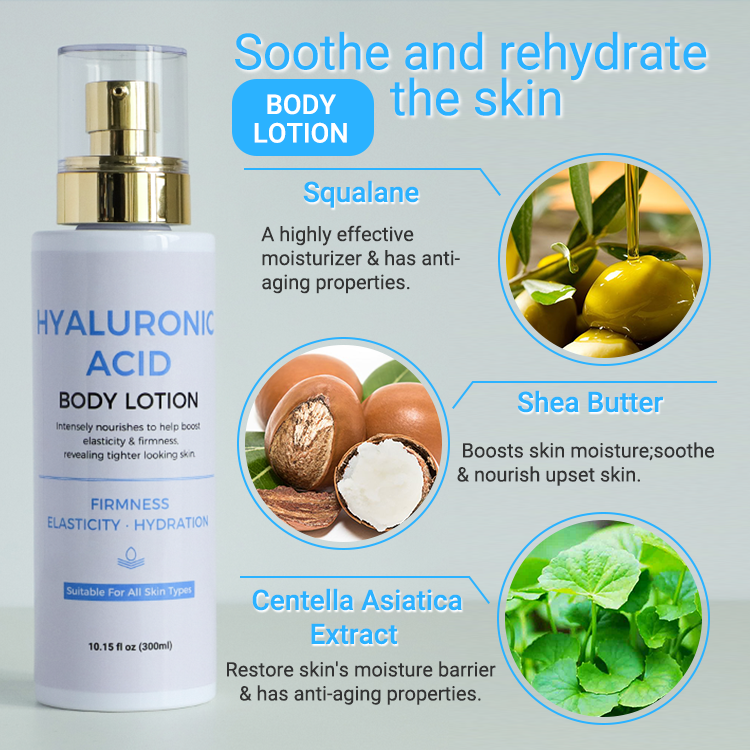 Anti-Aging Skin Care Set with Hyaluronic Acid Glycerin and Collagen Face Cream and Serum Moisturizer