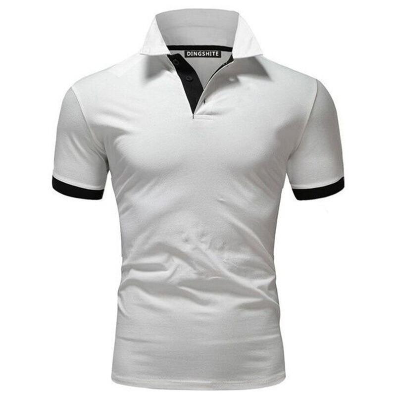 New Summer Fashion Custom Logo Men Work Clothes Men'S Short-Sleeved Shirt White Color Blank Men Polo Shirt