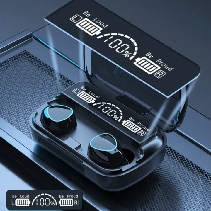 M10 True Wireless Earbuds Airpods M10 Air buds : Bluetooth with Noise-Cancelling, Long Battery Life & Touch Control - Perfect for Sports & Gaming