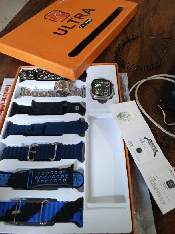 7 in 1 Smart Watch - 7 Straps Smart watch Ultra watch 8 for Gift - 7in1 Smart watch for Boys - 7 in 1 Ultra Smart watch for Girls - Ultra 7 in 1 strap - Smart watch with 7 straps - Smart watch 7 in 1 - Ultra Smart watch 7 straps - Smartwatch Ultra 8 watch