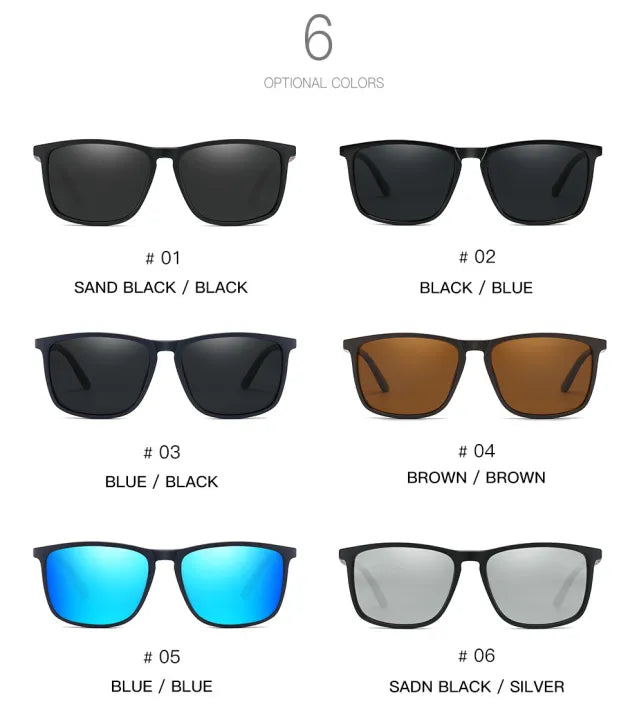 Sunglasses for Men & Women Polarized Comfortable Wear Square Sun Glasses  Light Weight Eyewear Accessory with Origina UV400