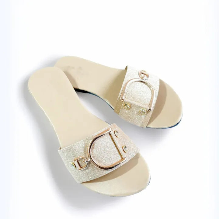 Ladies' Flat Sandals - Comfortable Cotton Sole, Stylish Party Footwear