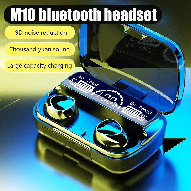 M10 True Wireless Earbuds Airpods M10 Air buds : Bluetooth with Noise-Cancelling, Long Battery Life & Touch Control - Perfect for Sports & Gaming